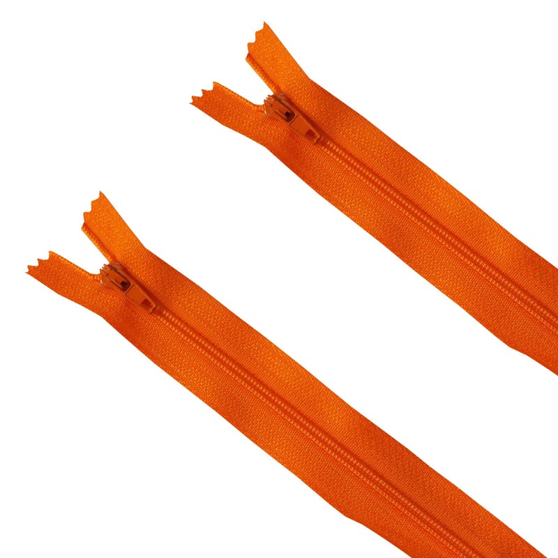Seeking ROAM Standard Zippers, Nylon Coil, 2 Pieces (Orange, 6 "" Inch) - Image 1